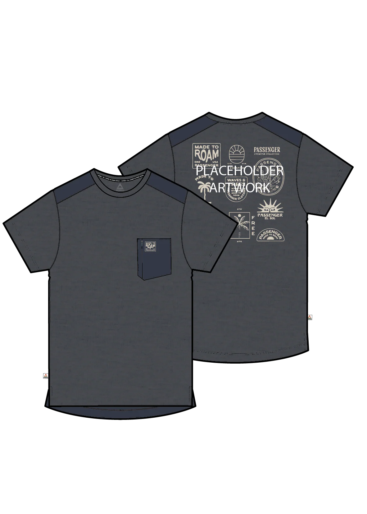 Men's Solscape Active T-Shirt - Faded Black Marl - Image 6