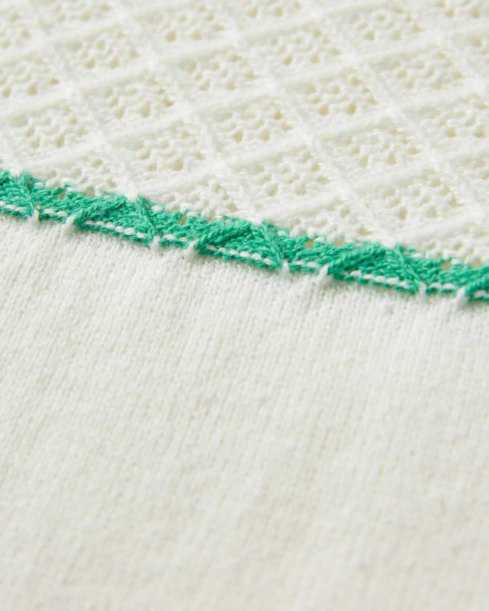 Migrate Organic Knitted Jumper - Green spruce stripe - Image 5