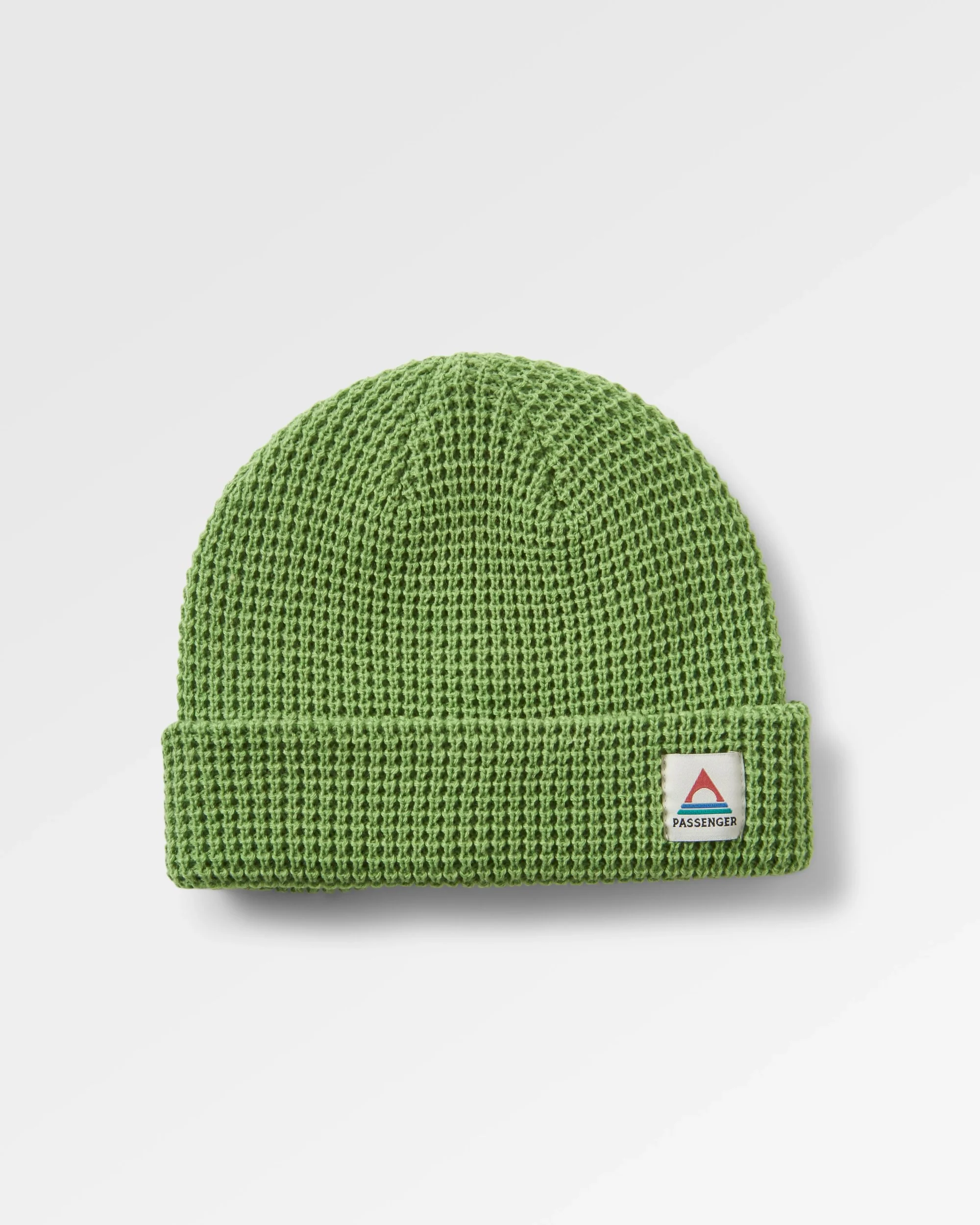 Moss Double Layer Waffle Beanie - Pear Green - Image 2