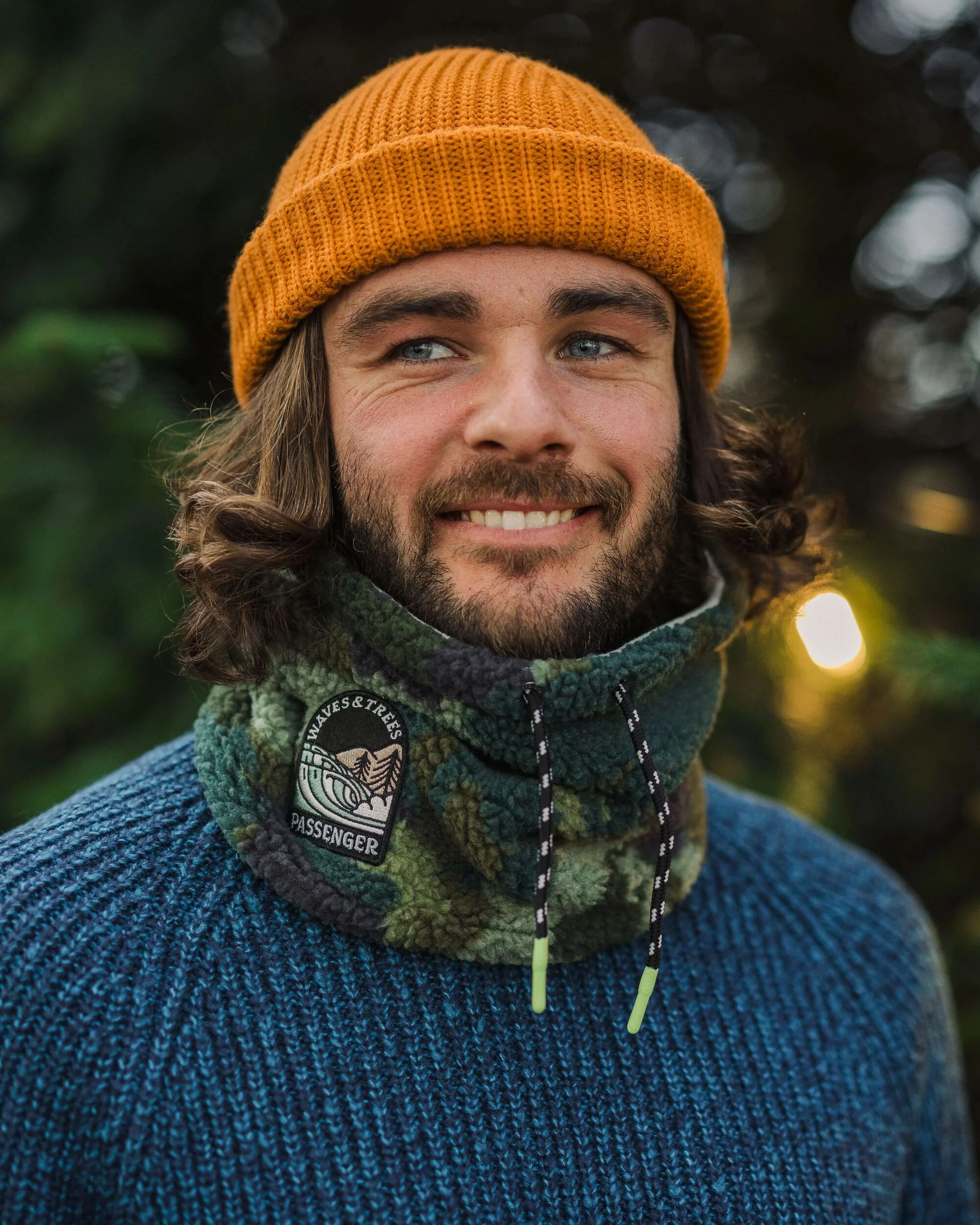 Mulled Sherpa Fleece Snood - Alpine Camo Khaki - Image 2