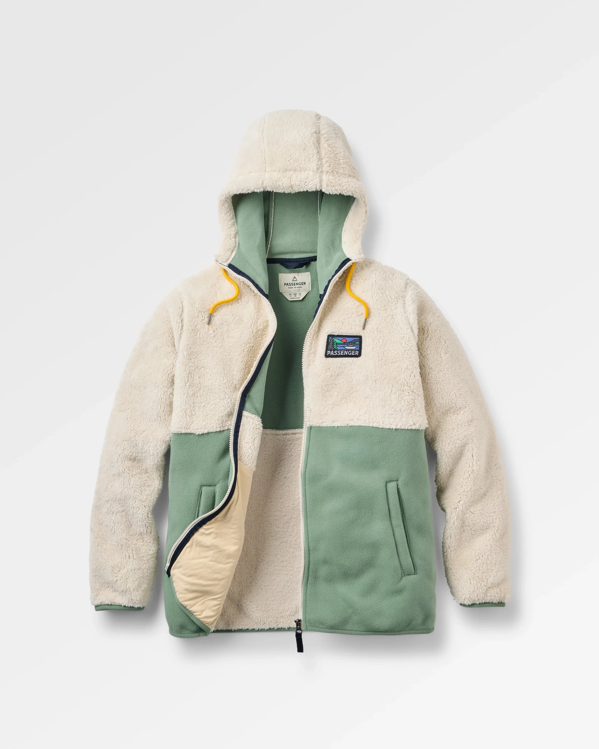 Nestling Polar-Lined Sherpa Fleece - Vintage White