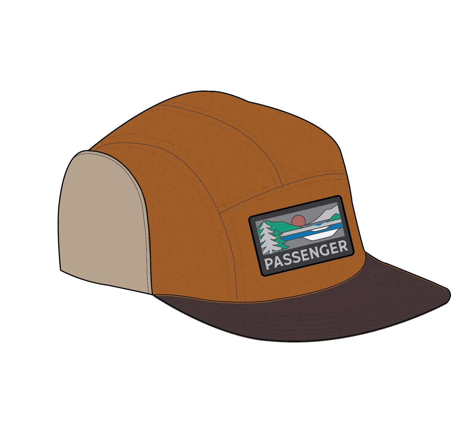 Nightfall Polar Fleece Lined Hat - Retro Orange - Image 5