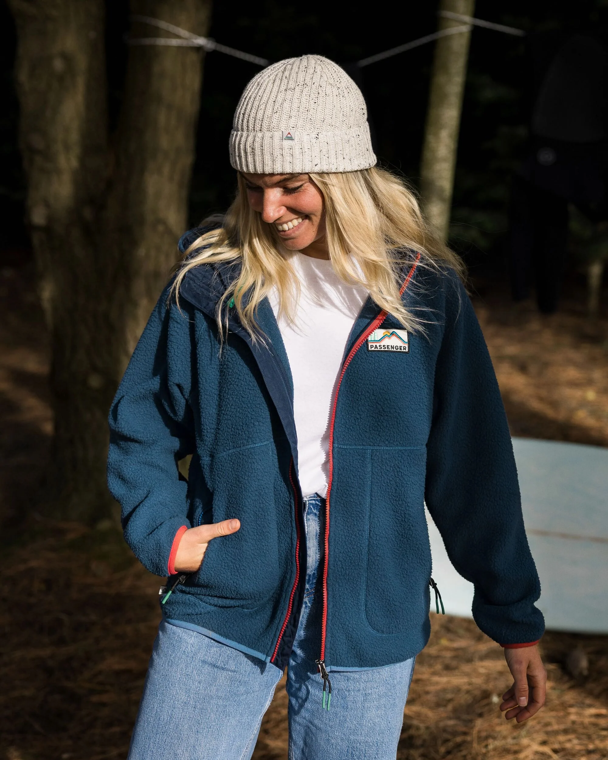 North Coast Full Zip Sherpa Fleece - Dark Denim - Image 4
