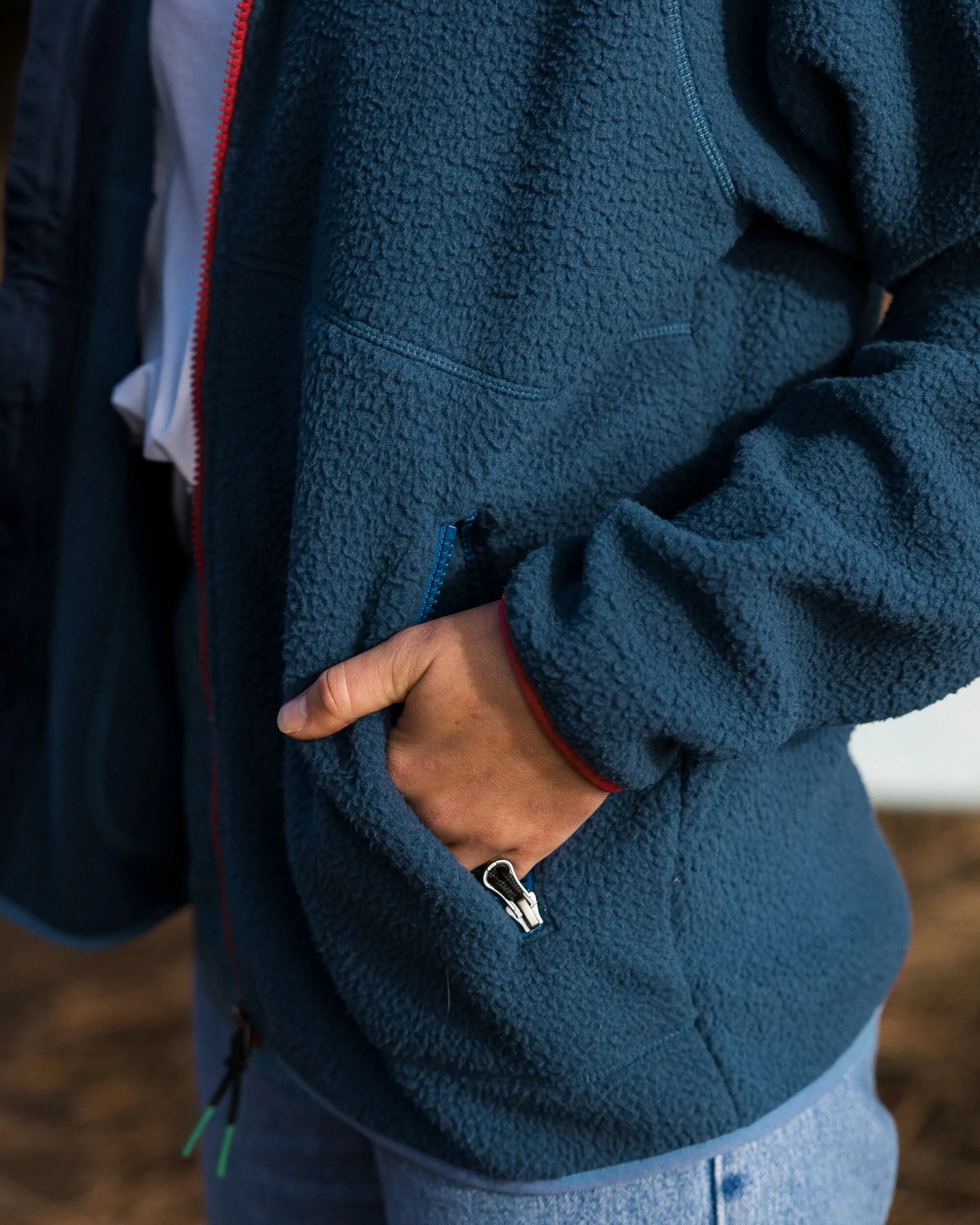 North Coast Full Zip Sherpa Fleece - Dark Denim - Image 7