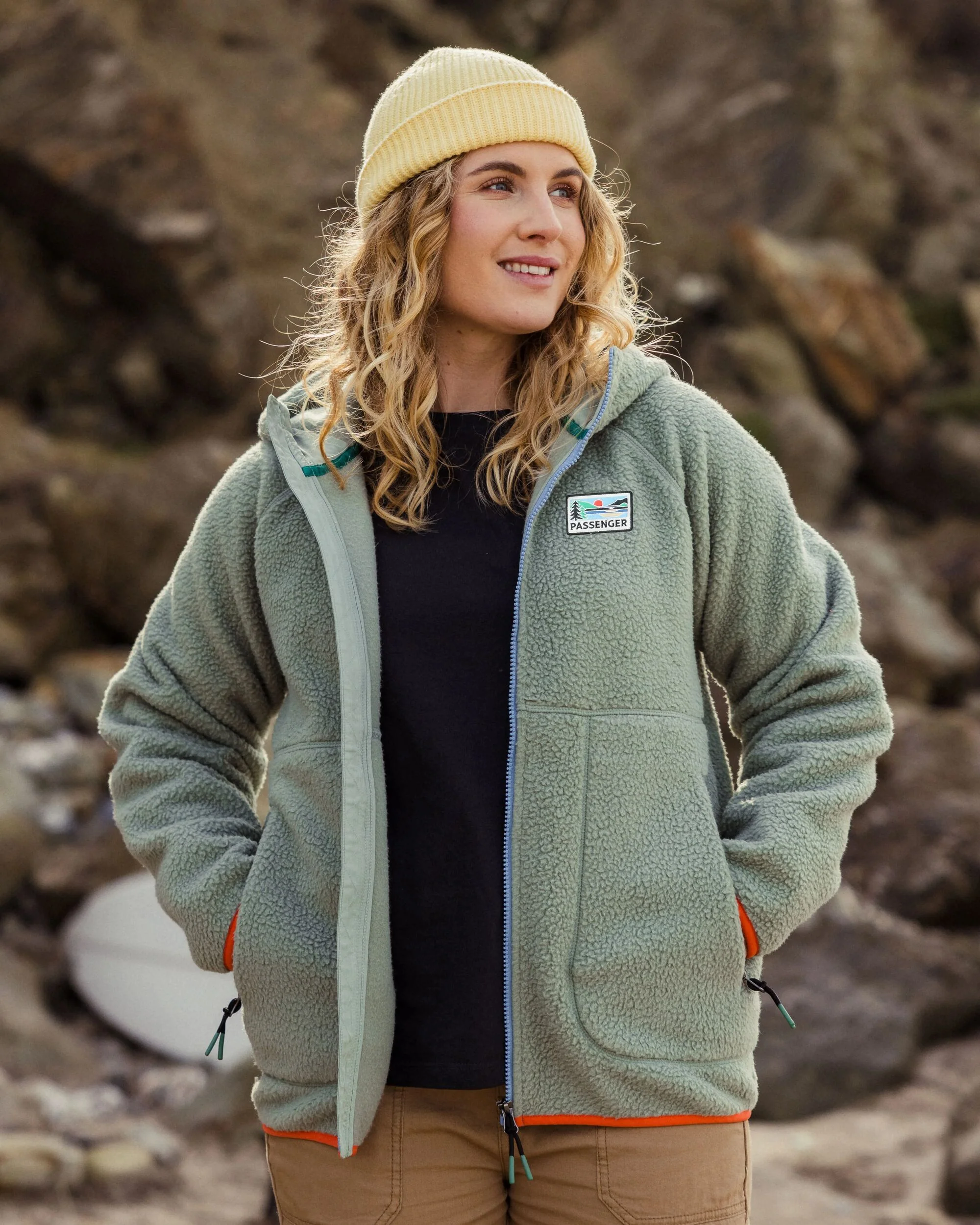 North Coast Full Zip Sherpa Fleece - Pistachio