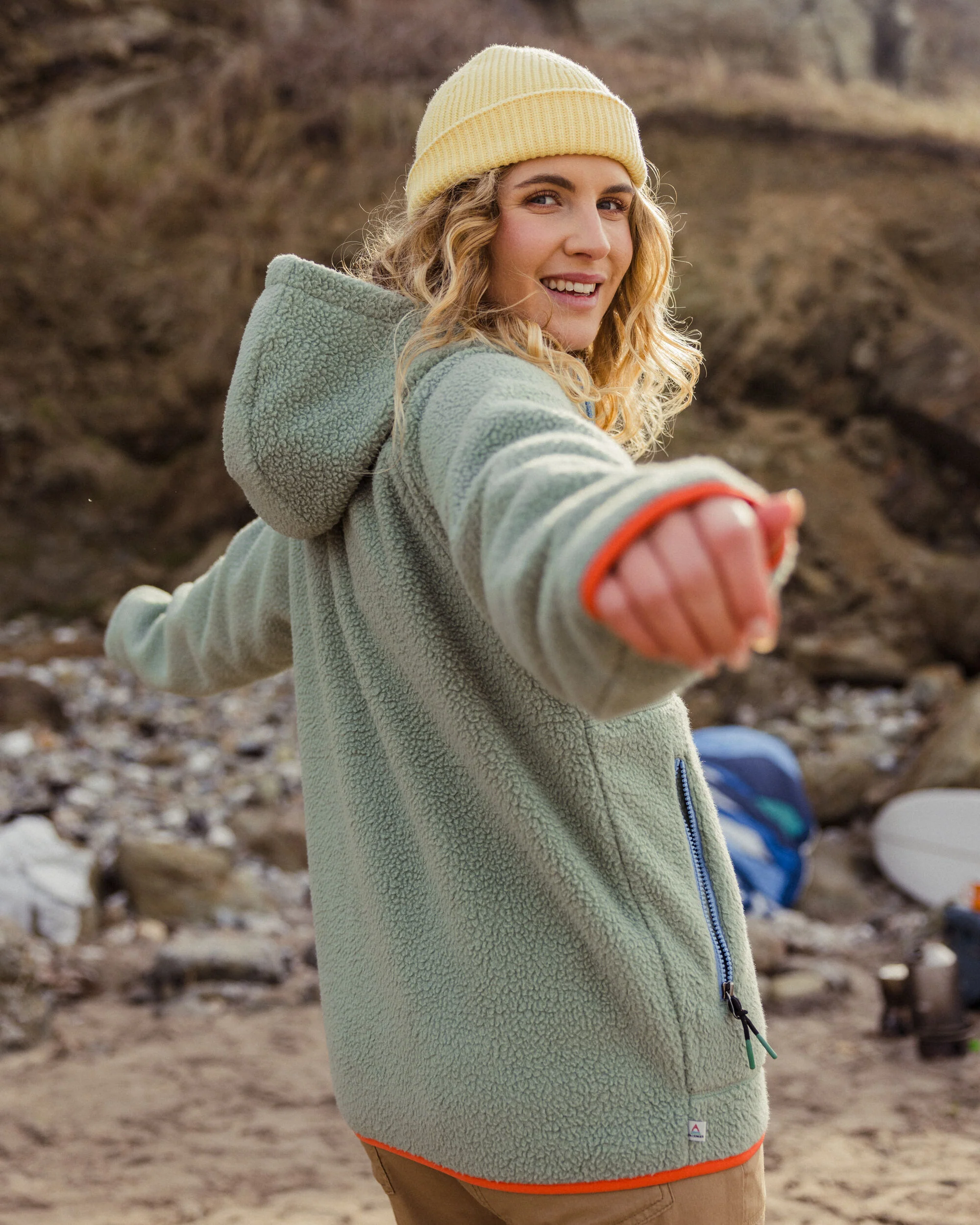 North Coast Full Zip Sherpa Fleece - Pistachio - Image 3