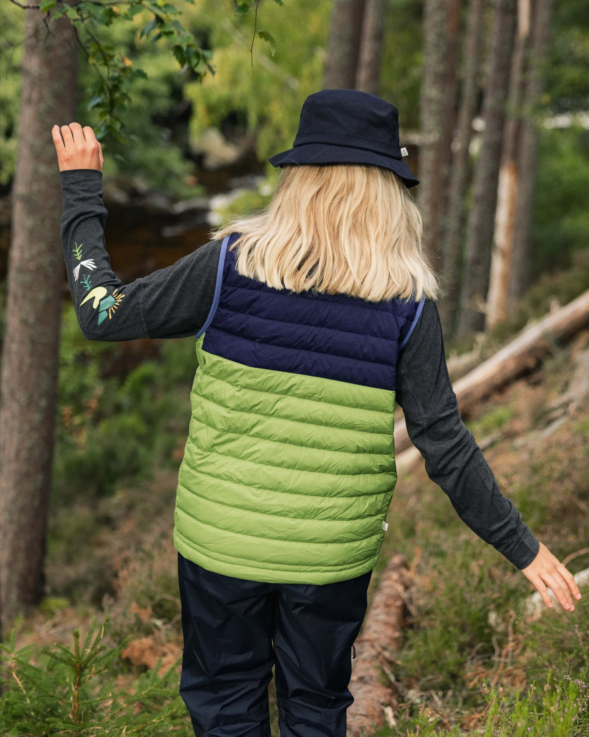 Northstar Down Gilet - Rich Navy/Pear Green/Arctic - Image 3
