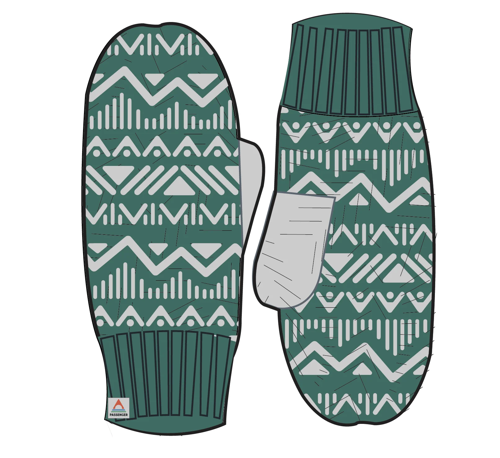 Nurture Fleece Lined Mittens - Greenlake - Image 5