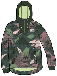 Ocean Insulated Anorak - Abstract Mountain Fir Tree - Image 12