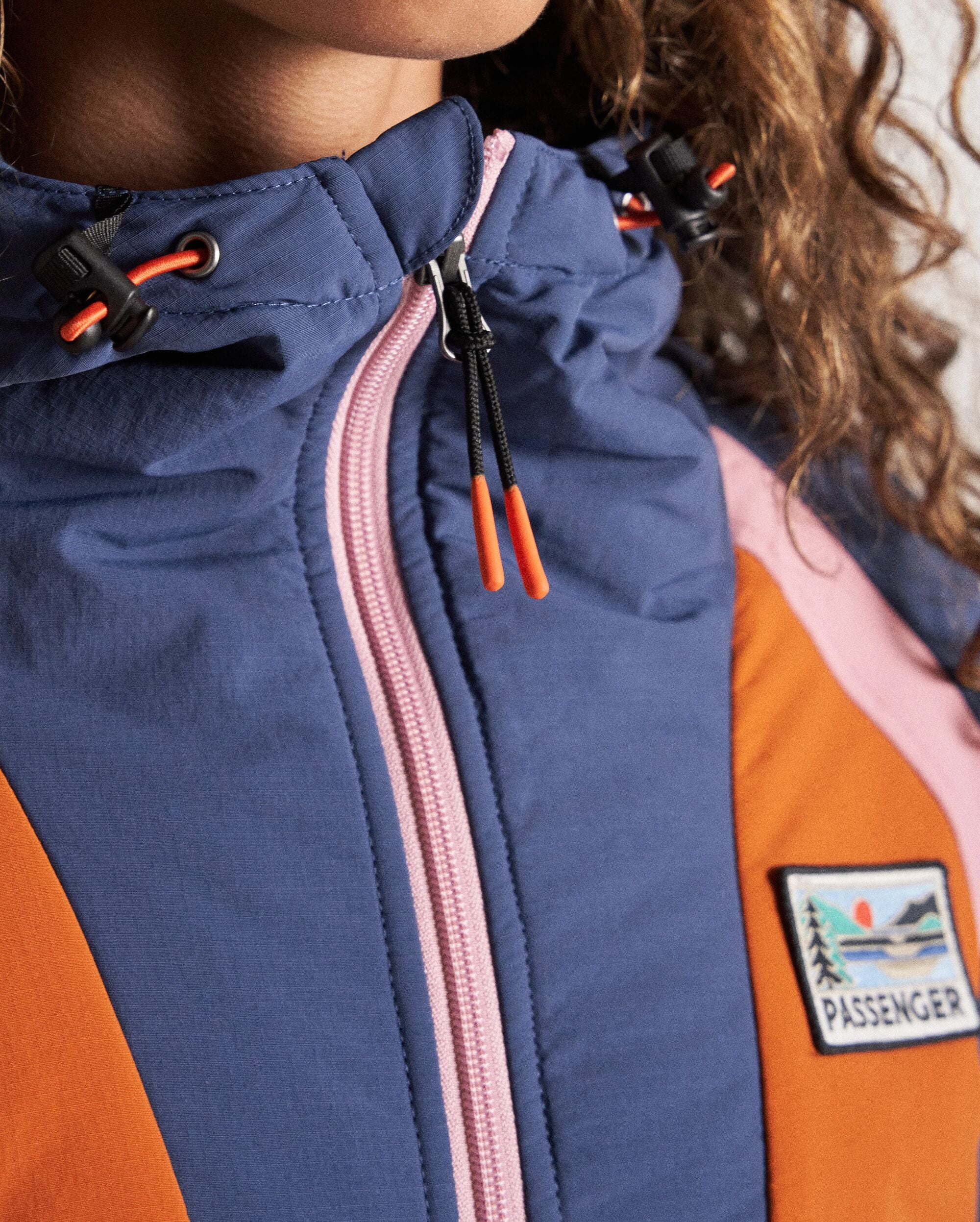 Ocean Insulated Anorak - Dark Denim/Sunset Orange - Image 7