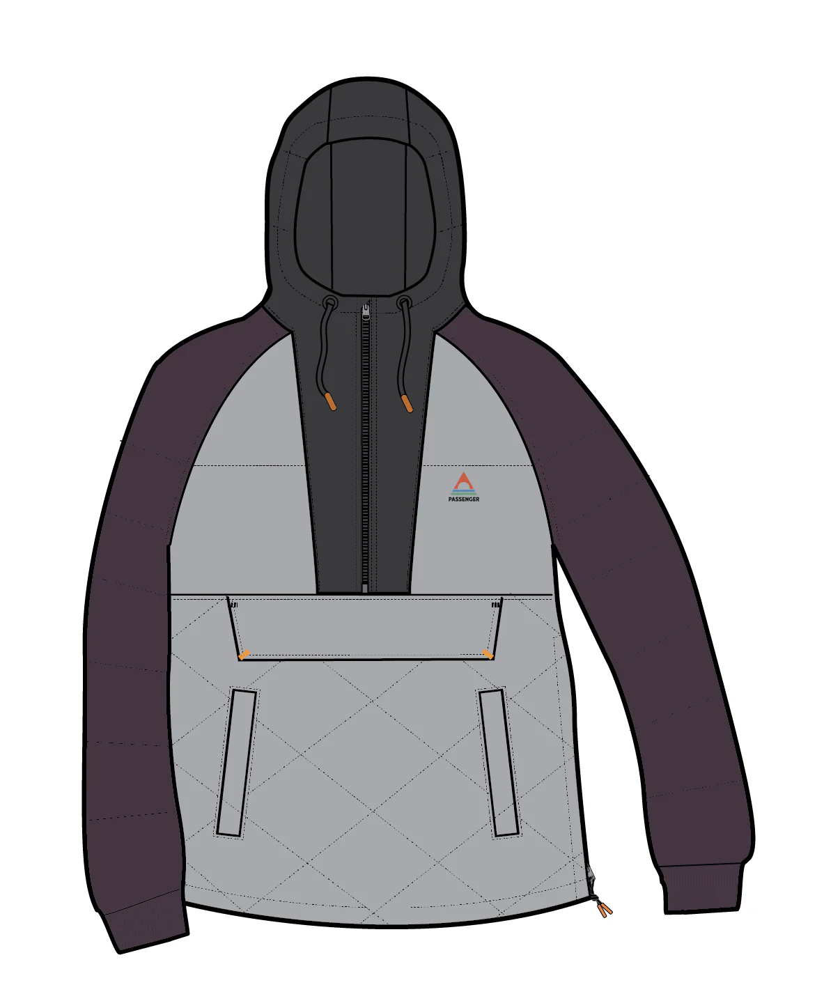 Oceanic Insulated Anorak - Storm Grey/Deep Plum - Image 12