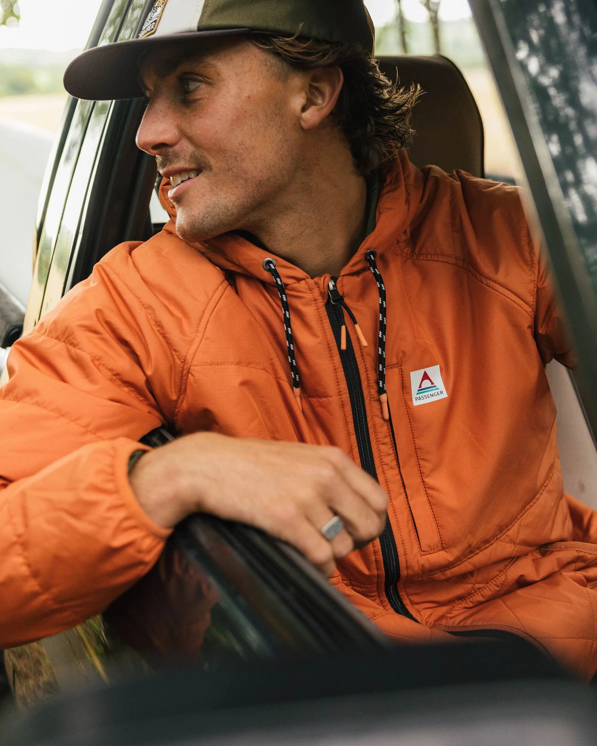 Dylan Insulated Full Zip Jacket - Burnt Orange - Image 5