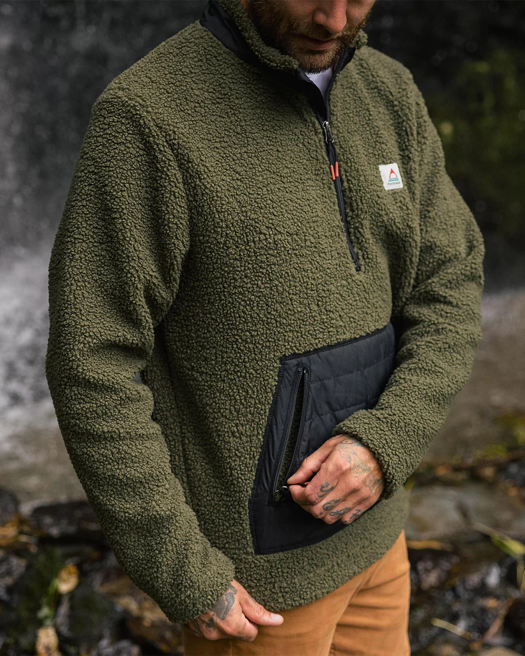 Oceanside Polar-Lined Sherpa Fleece - Khaki - Image 4