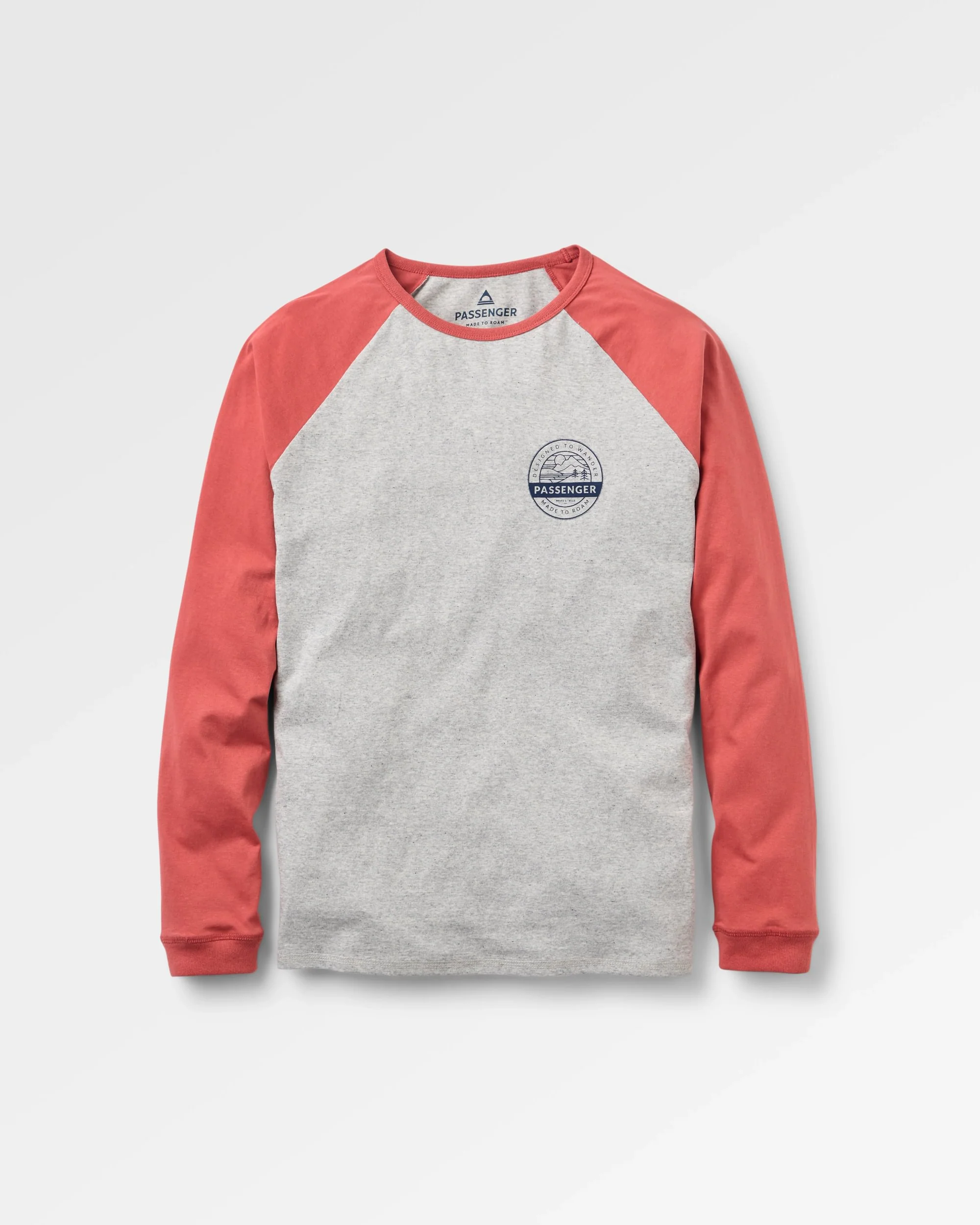Odyssey Raglan LS T-Shirt - Redwood/Grey Marl