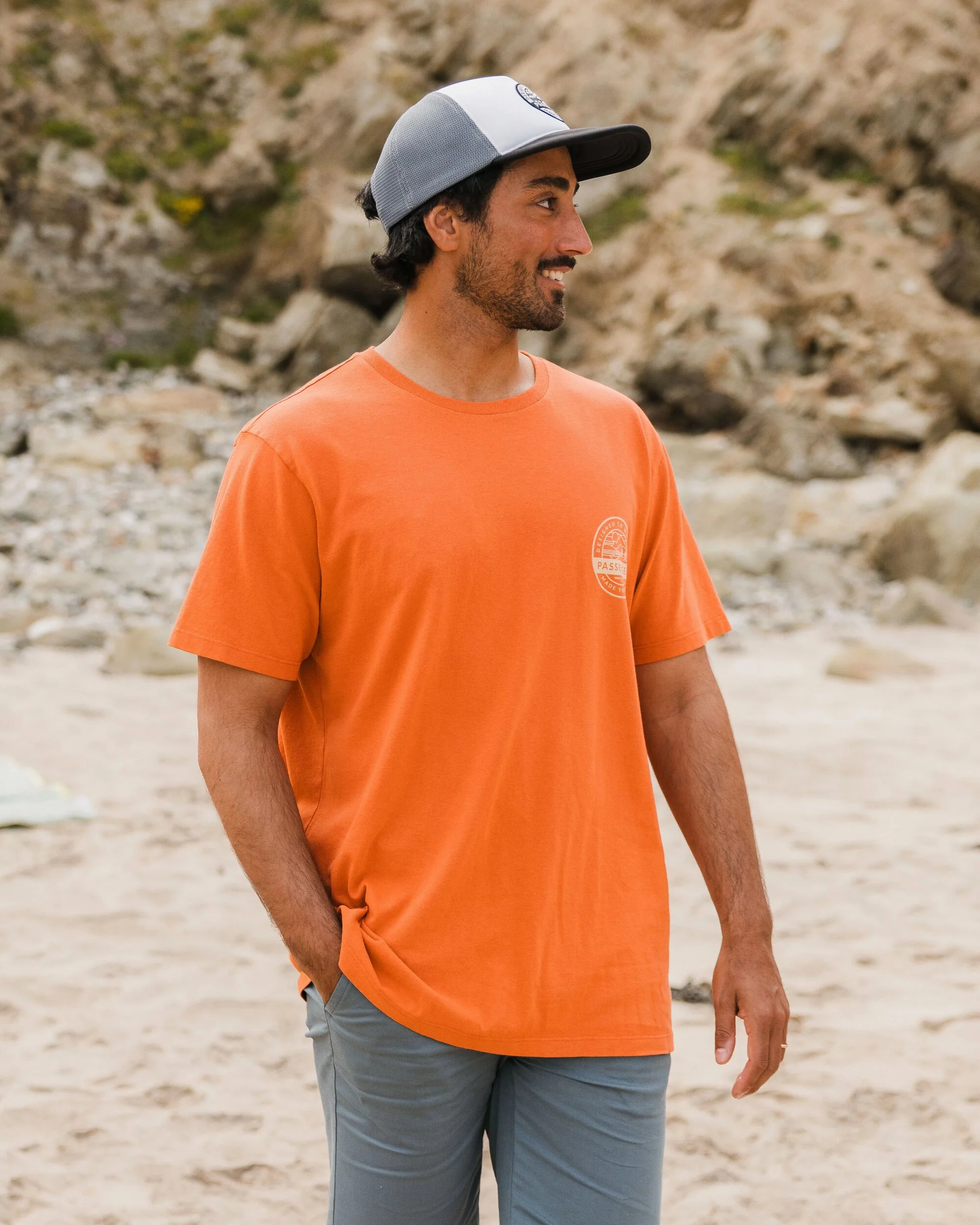 Odyssey Organic Cotton T-Shirt - Burnt Orange - Image 3