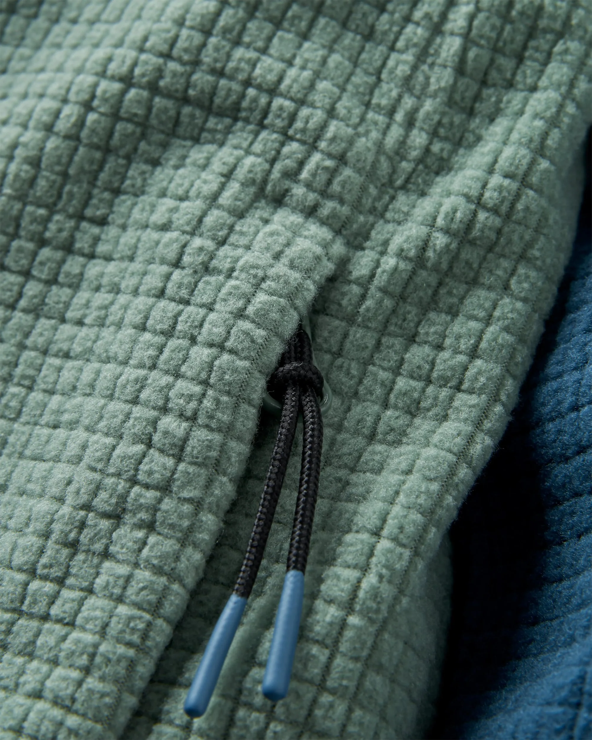 Off Trail Grid Polar Fleece - Pistachio/Dark Denim - Image 10