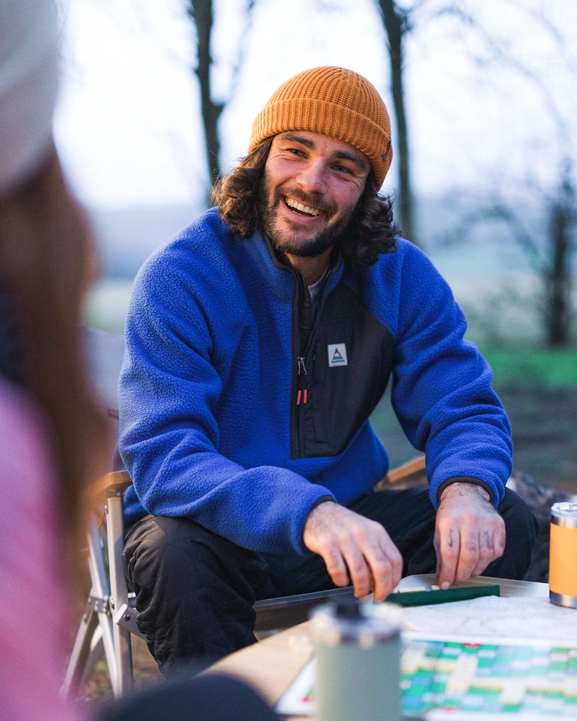 Offgrid 1/2 Zip Sherpa Fleece - Azure Blue - Image 2