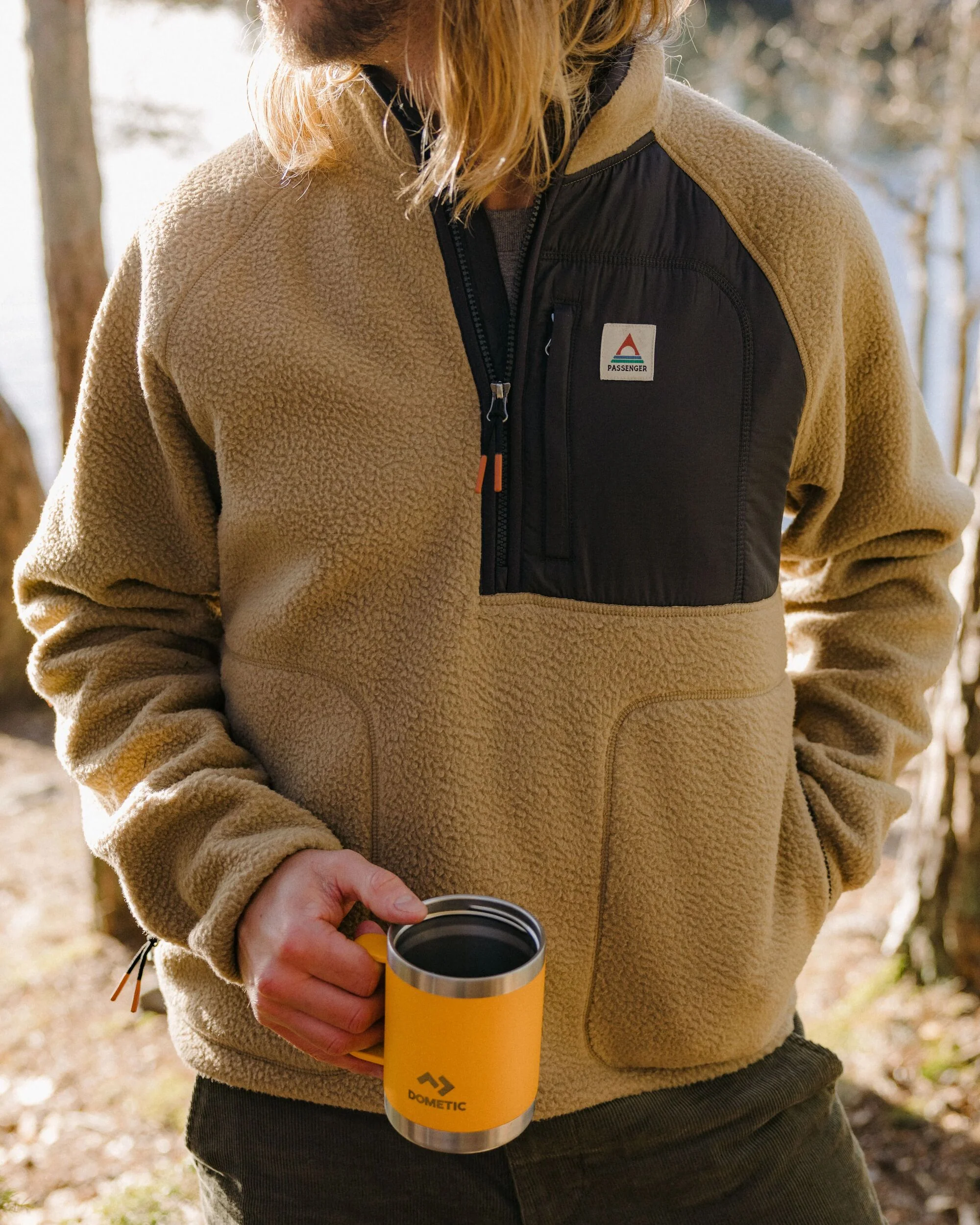 Offgrid 1/2 Zip Sherpa Fleece - Biscuit - Image 2