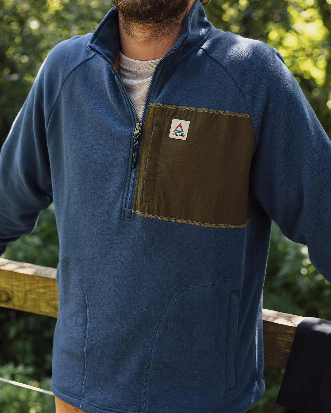 Offgrid 1/4 Zip Sweatshirt - Dark Denim