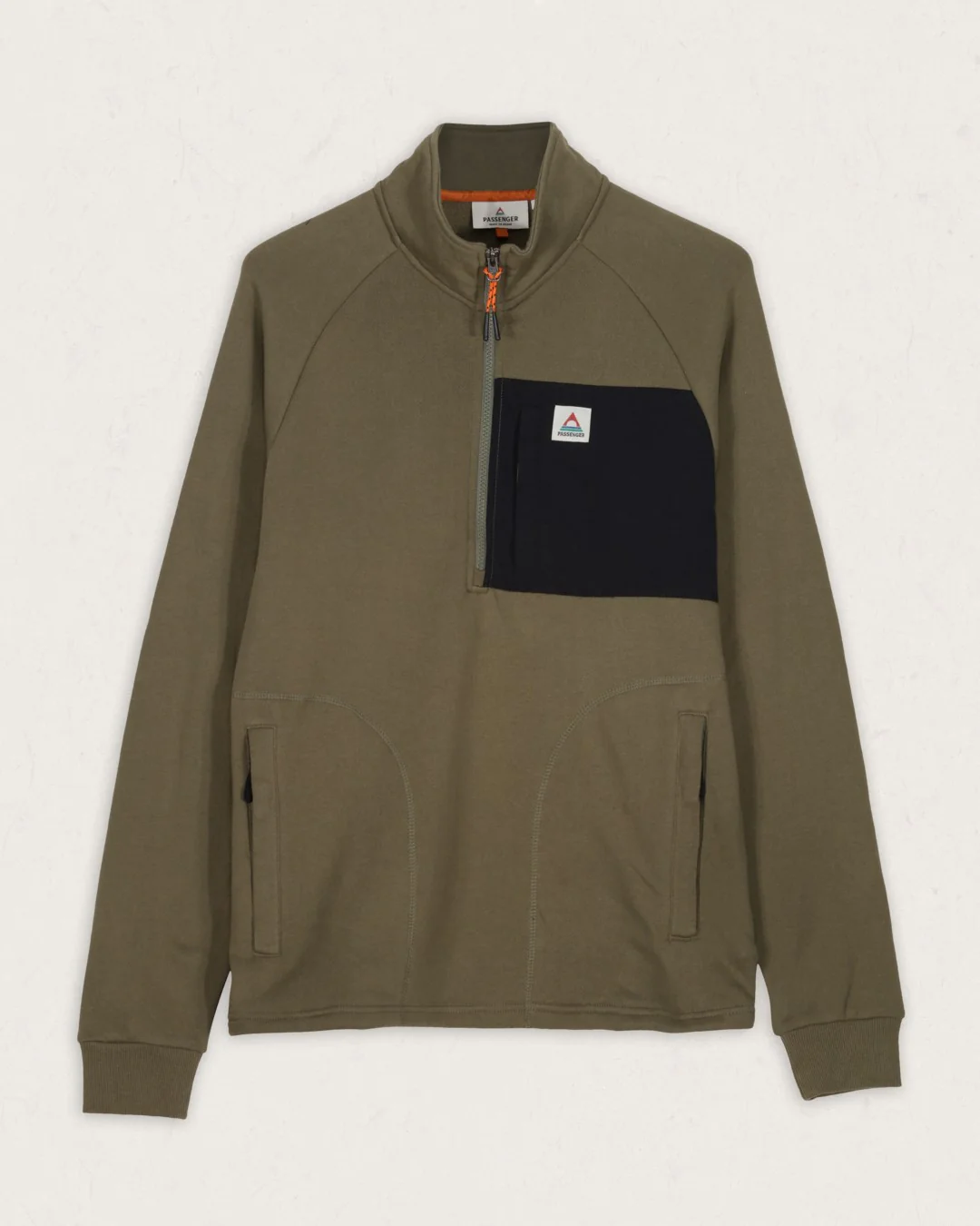 Offgrid 1/4 Zip Sweatshirt - Dusty Olive - Image 6