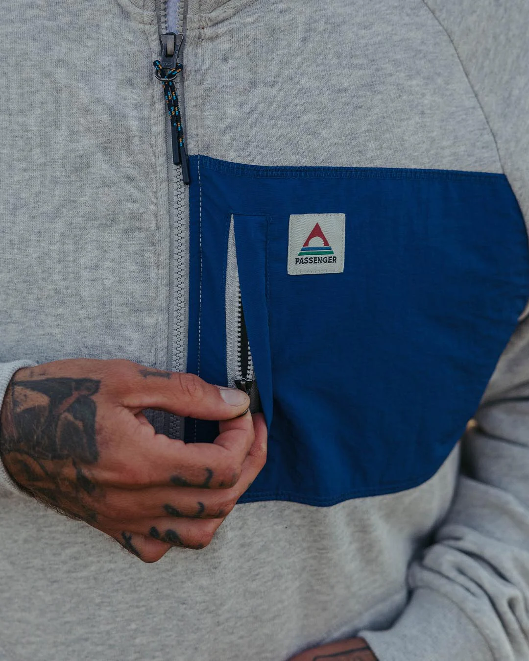 Offgrid 1/4 Zip Sweatshirt - Grey Marl - Image 7