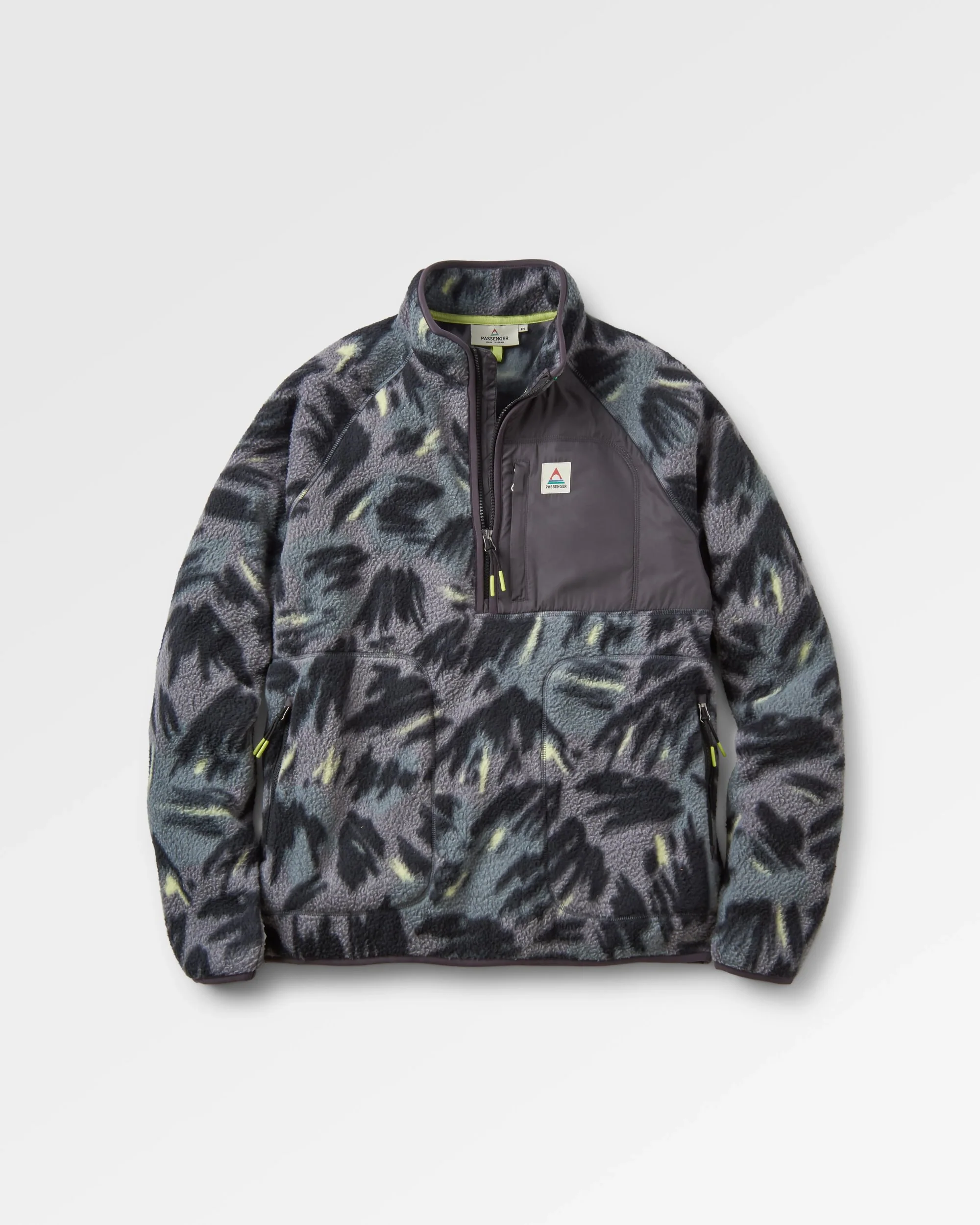 Offgrid 1/2 Zip Sherpa Fleece - Abstract Mountain Charcoal - Image 2