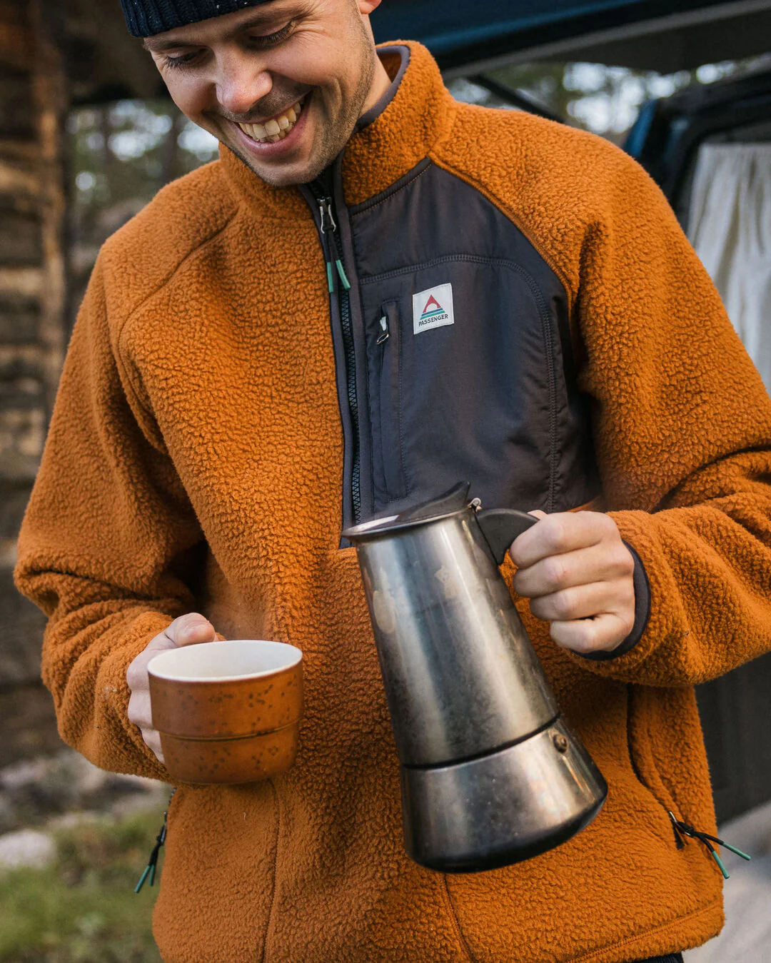 Offgrid 1/2 Zip Sherpa Fleece - Glazed Ginger - Image 3