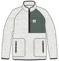 Offgrid 1/2 Zip Sherpa Fleece - Grey Marl 2 - Image 8