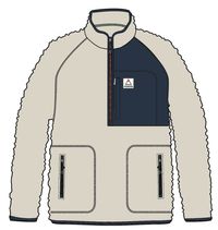 Offgrid 1/2 Zip Sherpa Fleece - Oatmeal/Navy - Image 12