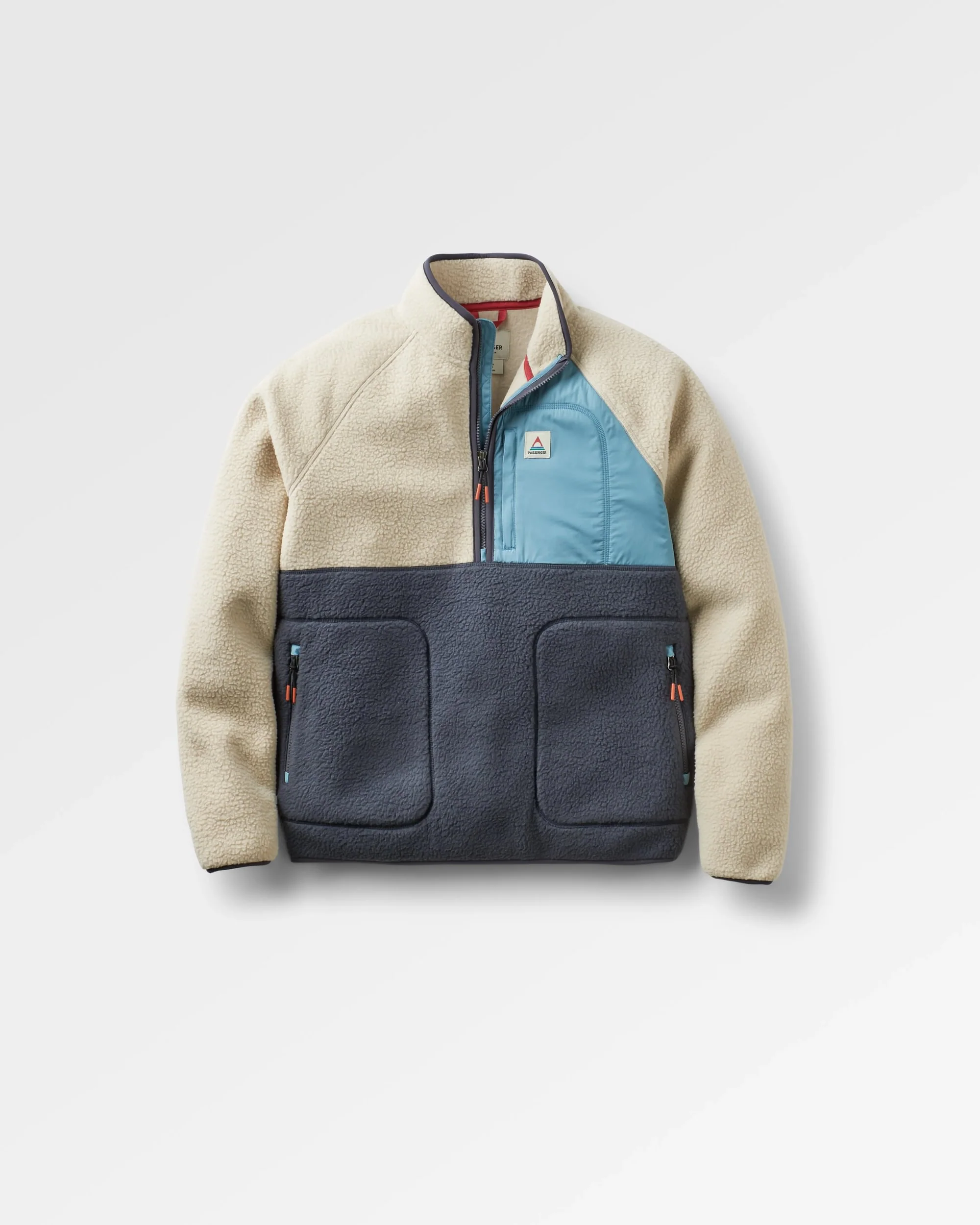 Offgrid 1/2 Zip Sherpa Fleece - Oatmeal/Charcoal - Image 2