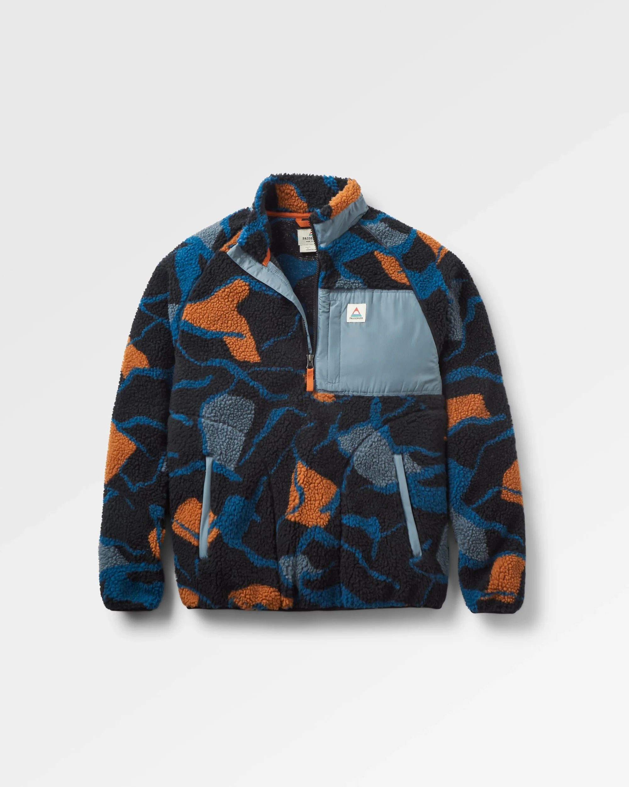 Offroad Sherpa 1/2 Zip Fleece - Abstract Trails Black - Image 2