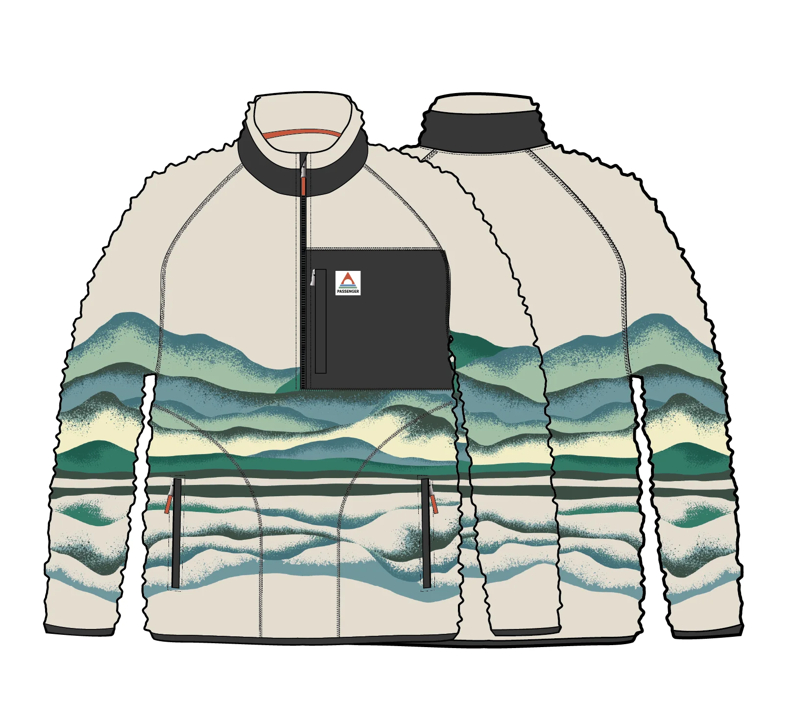 Offroad Sherpa 1/2 Zip Fleece - Reflection Birch - Image 9