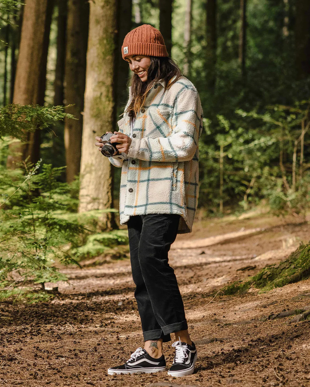 Olympus Yarn Dye Sherpa Fleece Shirt - Surf Spray Check - Image 6
