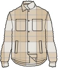Olympus Yarn Dye Sherpa Fleece Shirt - Honey Check - Image 12