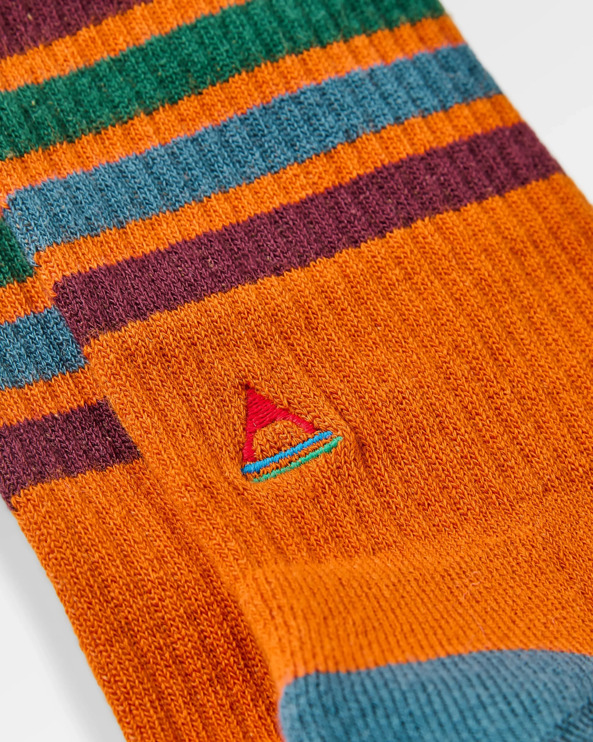 Classic Midweight Crew Socks - Retro Orange - Image 2