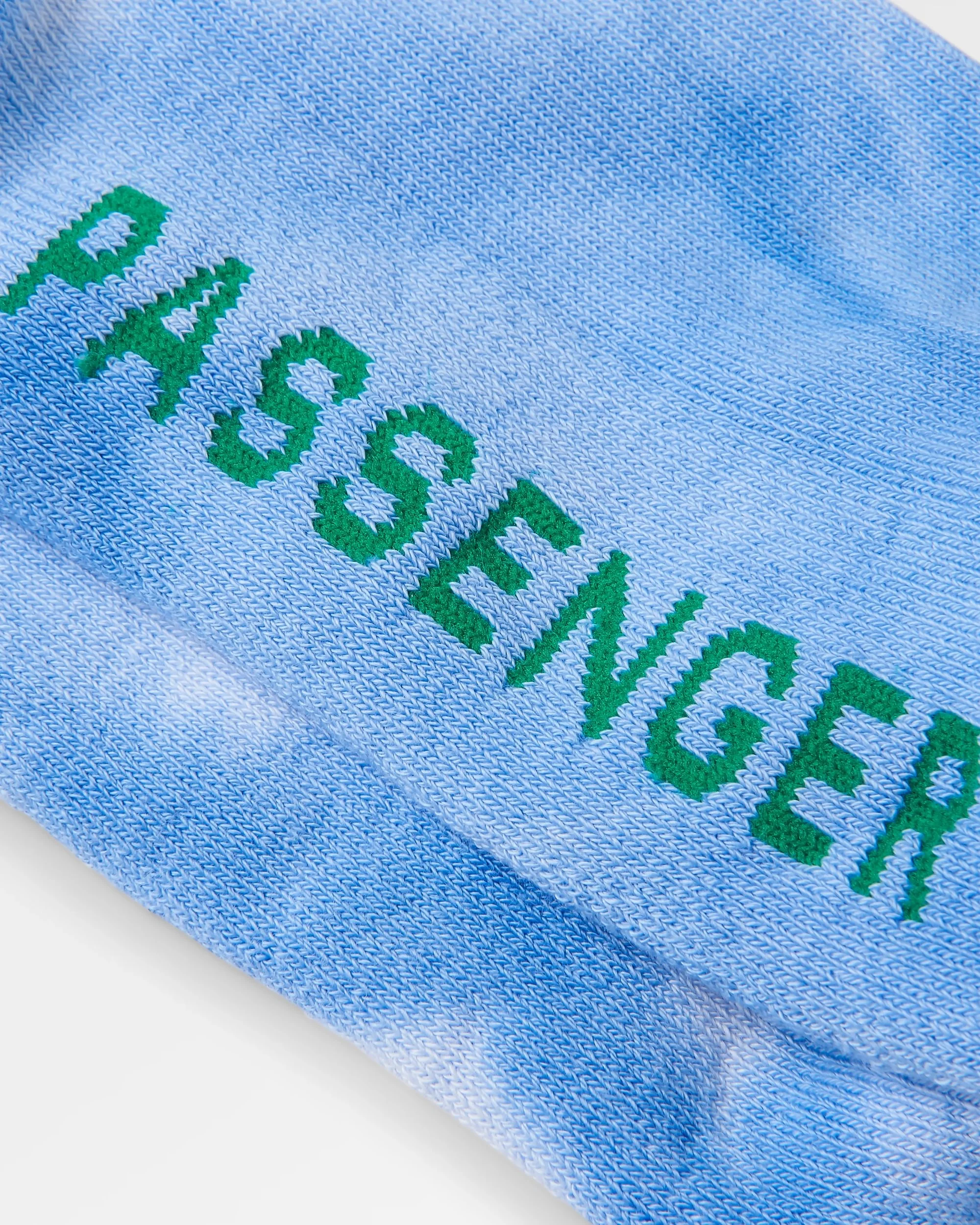 Organic Mid-weight Crew Socks - Tie Dye Cornflower - Image 4