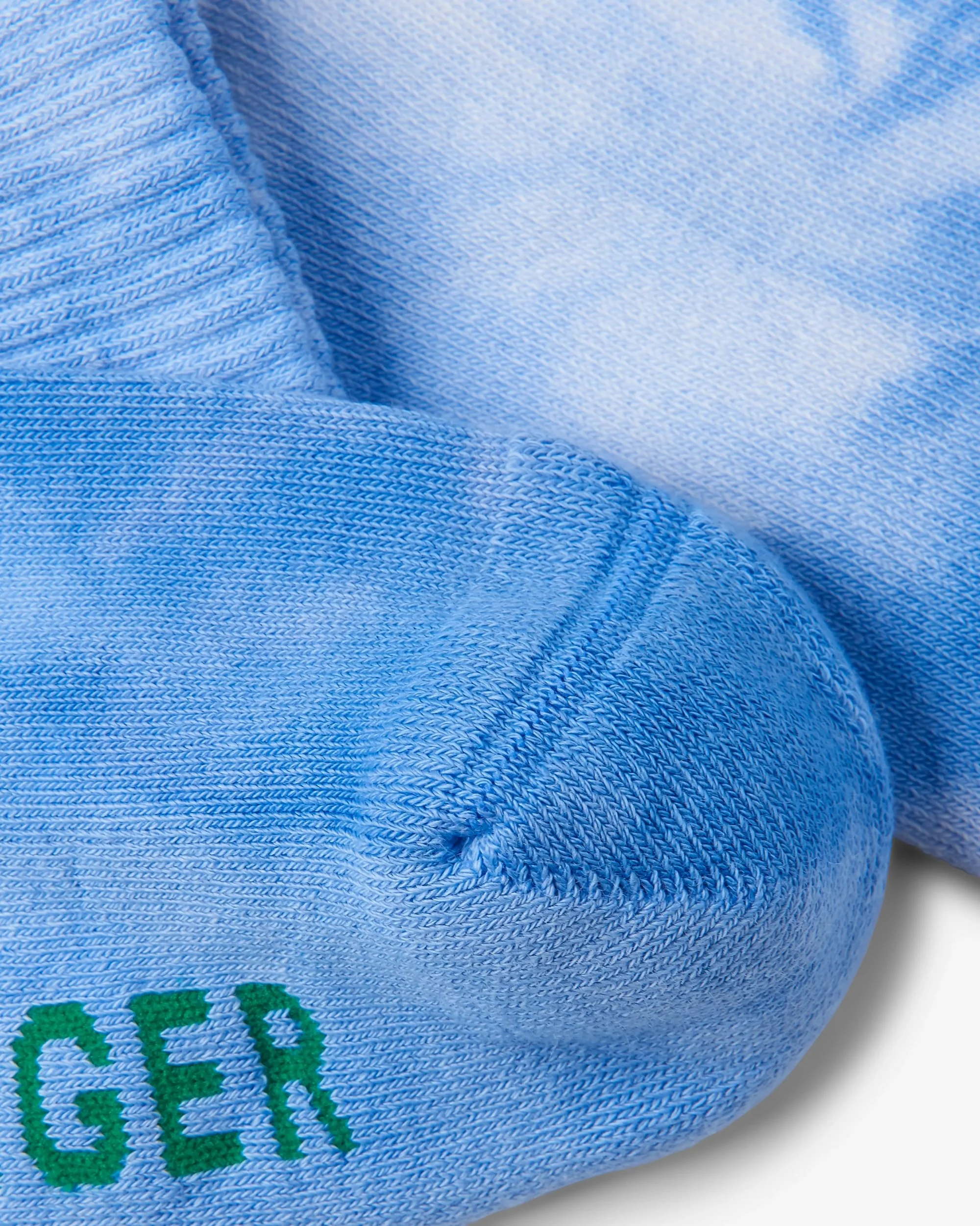 Organic Mid-weight Crew Socks - Tie Dye Cornflower - Image 5