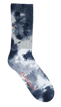 Classic Midweight Crew Socks - Tie Dye Deep Navy - Image 5