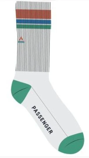 Classic Midweight Crew Socks - White/Greenlake - Image 8