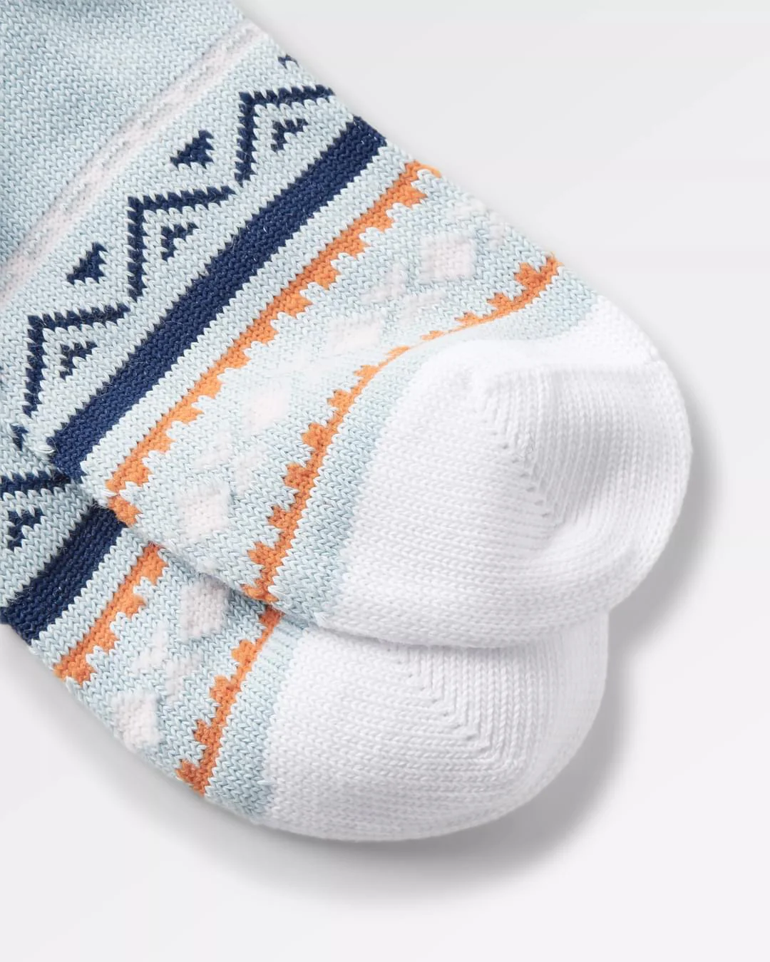 Organic Mid-weight Patterned Socks - Blue Fog - Image 2