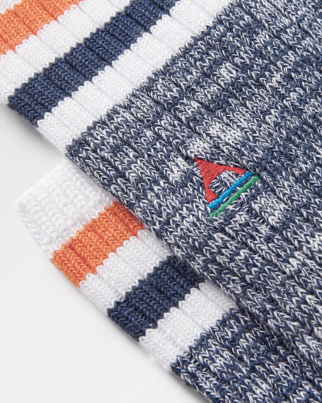 Organic Midweight Rib Socks - Navy - Image 3