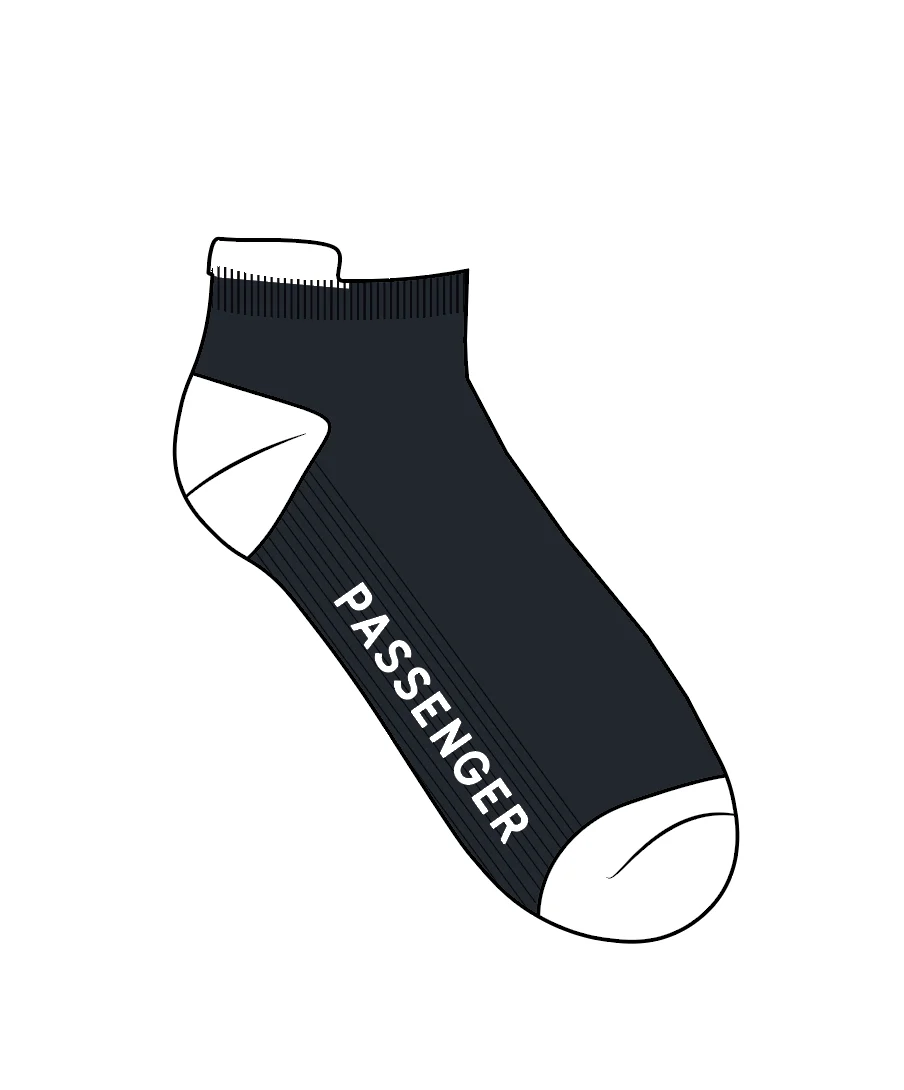 Organic Trainer Socks - Black - Image 7