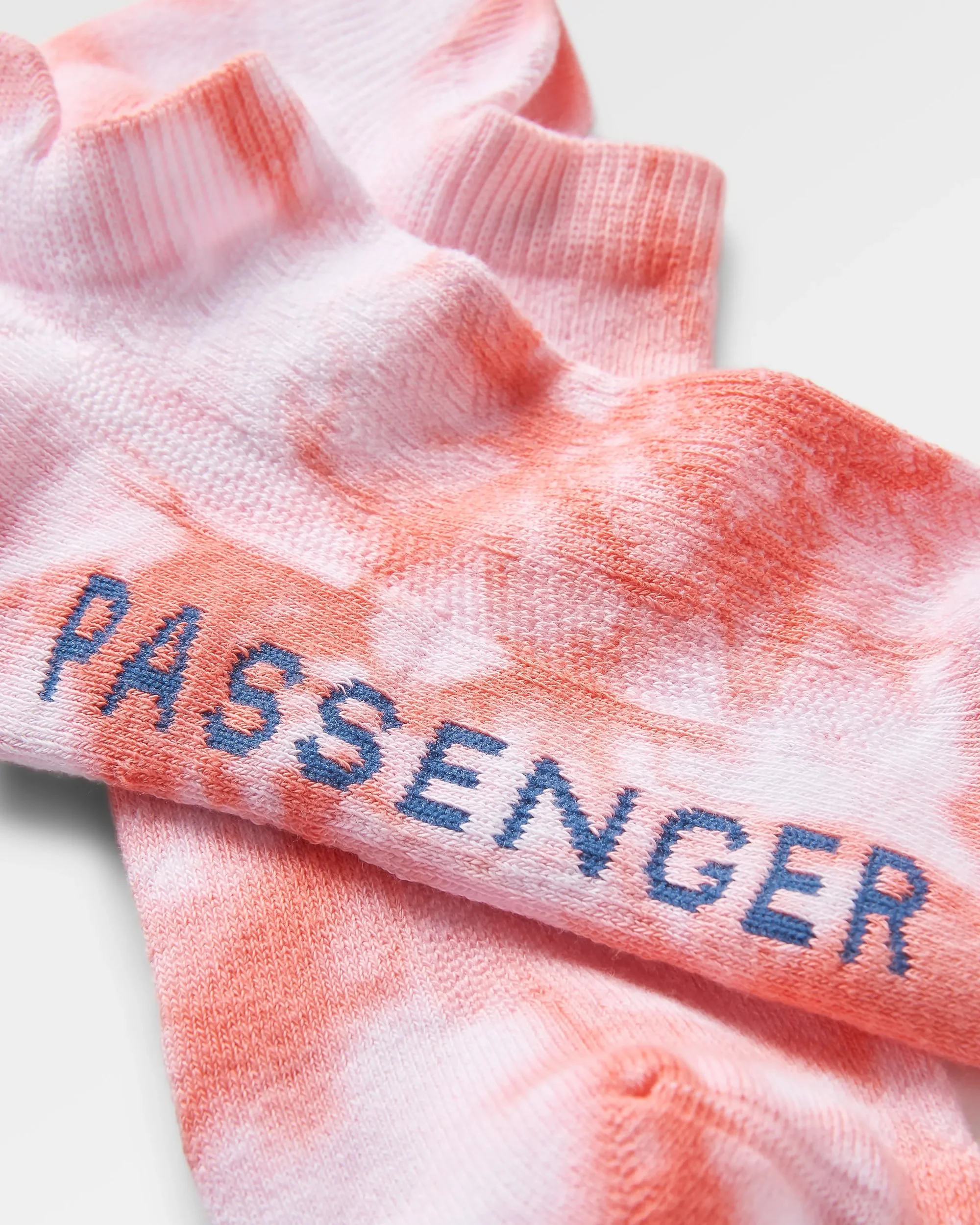 Organic Trainer Socks - Tie Dye Shell Pink - Image 3