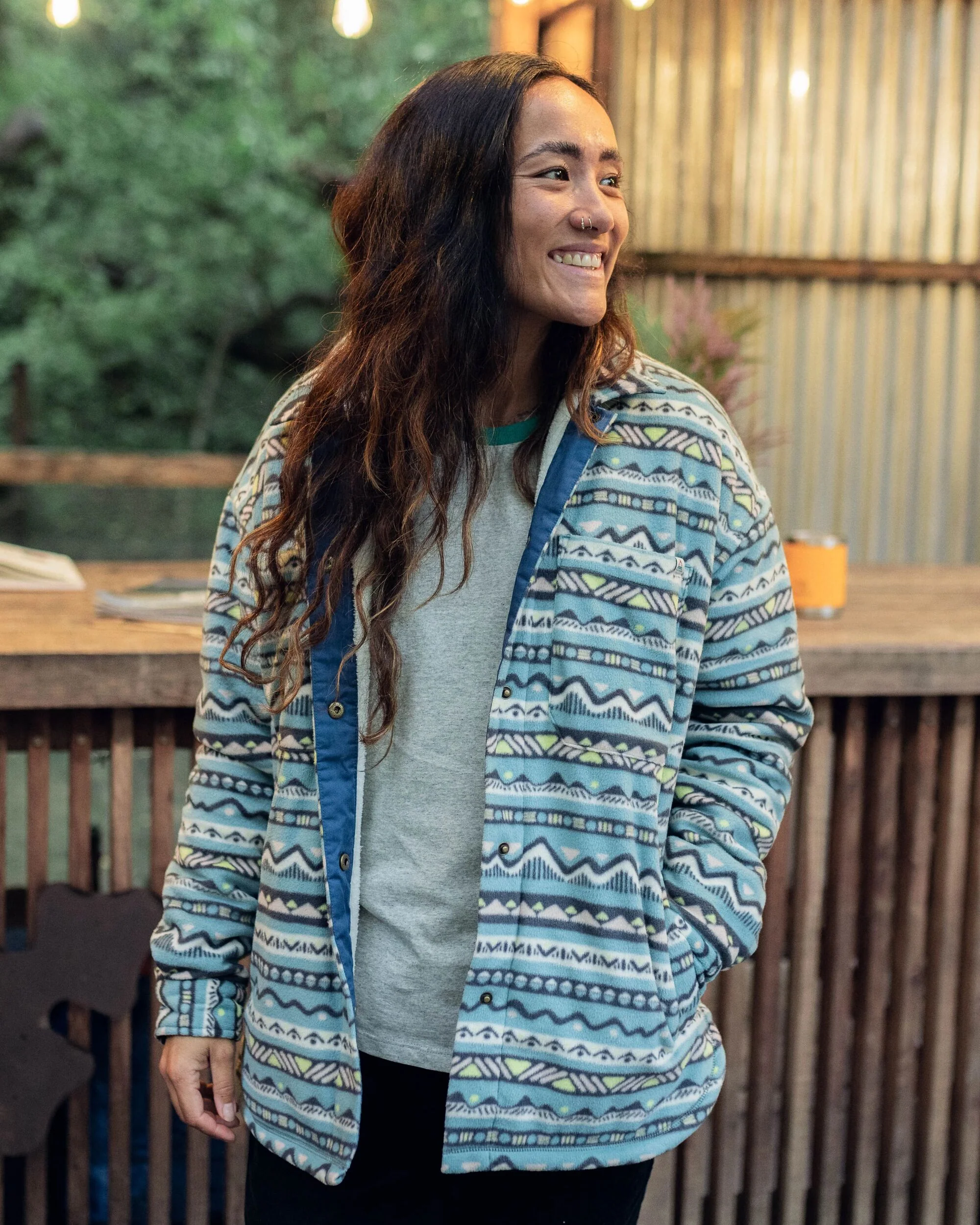 Orion Sherpa-Lined Polar Fleece Shirt - Mountain Geo Arctic - Image 6