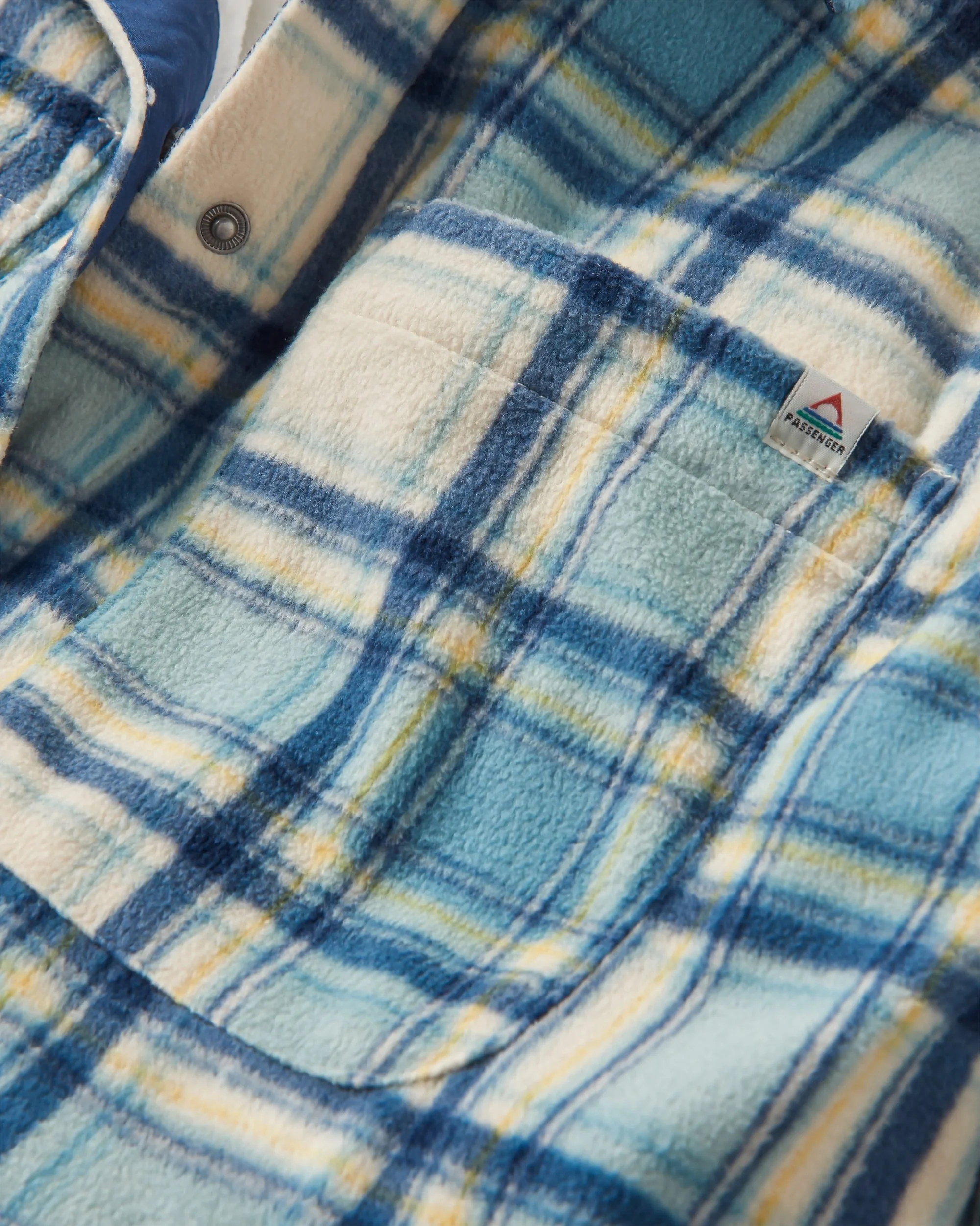 Orion Sherpa-Lined Polar Fleece Shirt - Oatmeal/Arctic Check - Image 8
