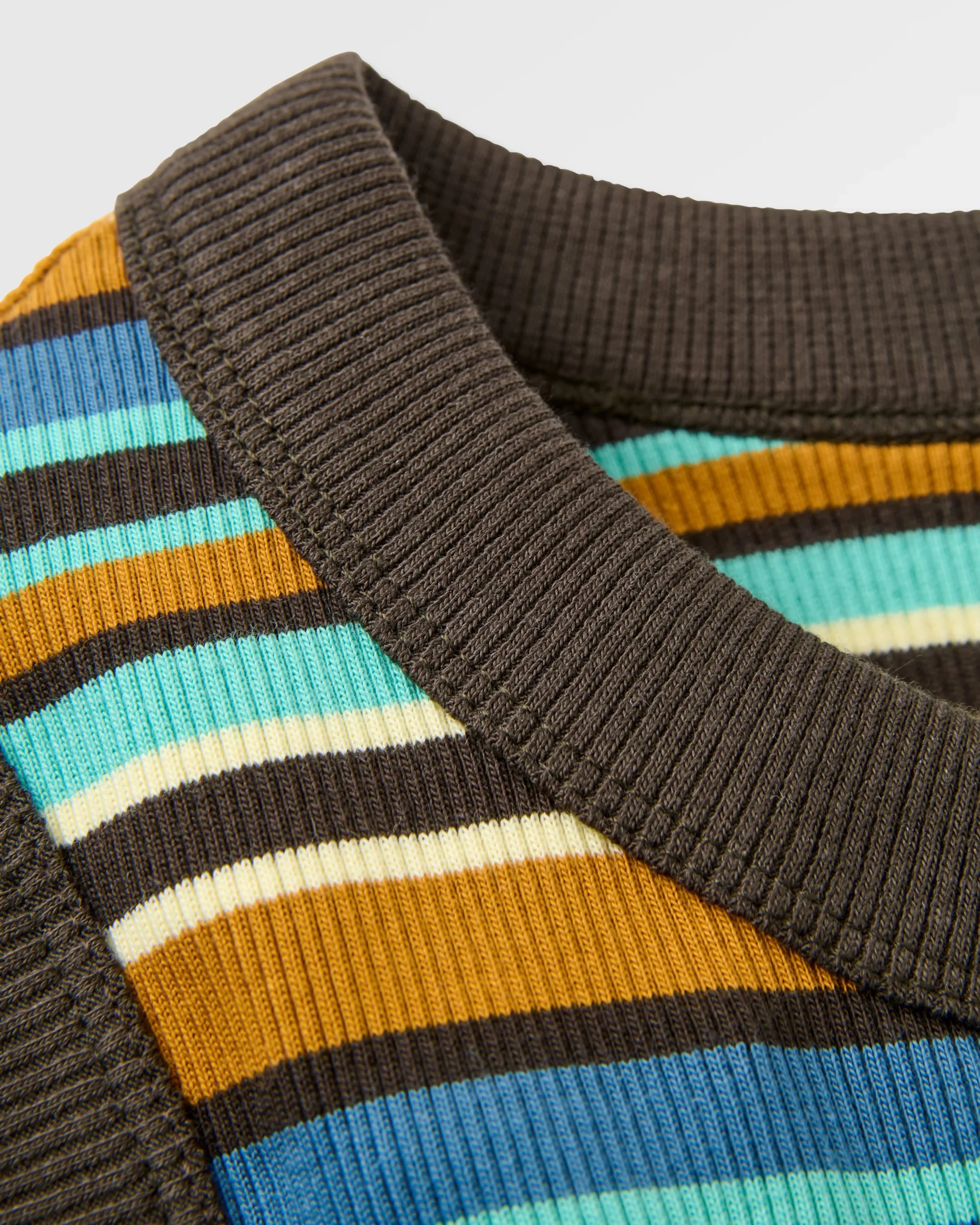 Out There Ribbed Cropped Vest - Espresso Multi Stripe - Image 6