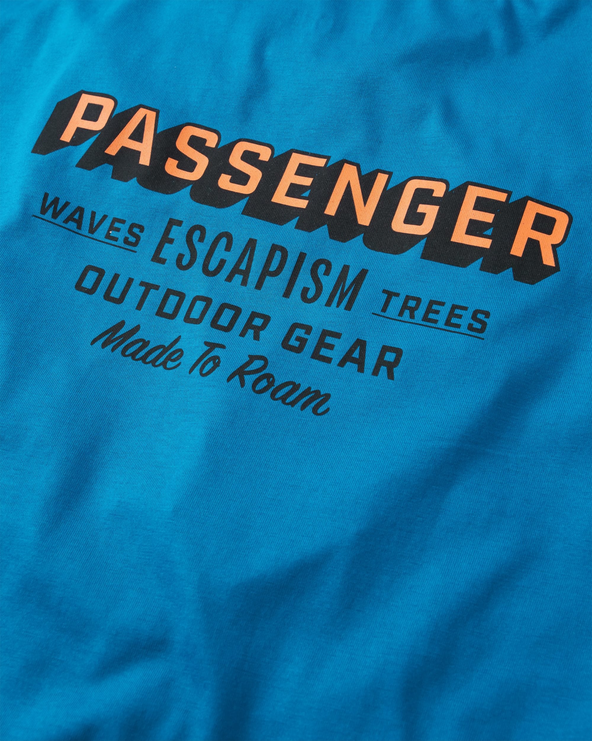 Outdoor Gear Organic Cotton T-Shirt - Azure Blue - Image 8