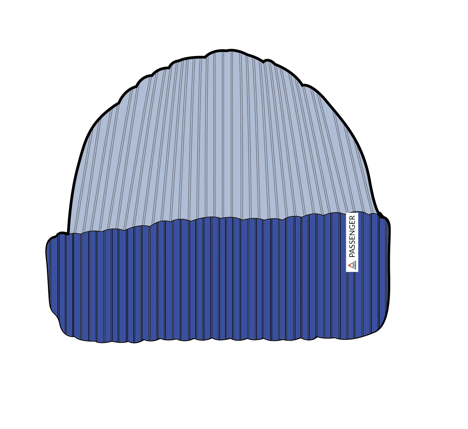 Outlook Reversible Beanie - Ice Blue / Electric Blue - Image 8