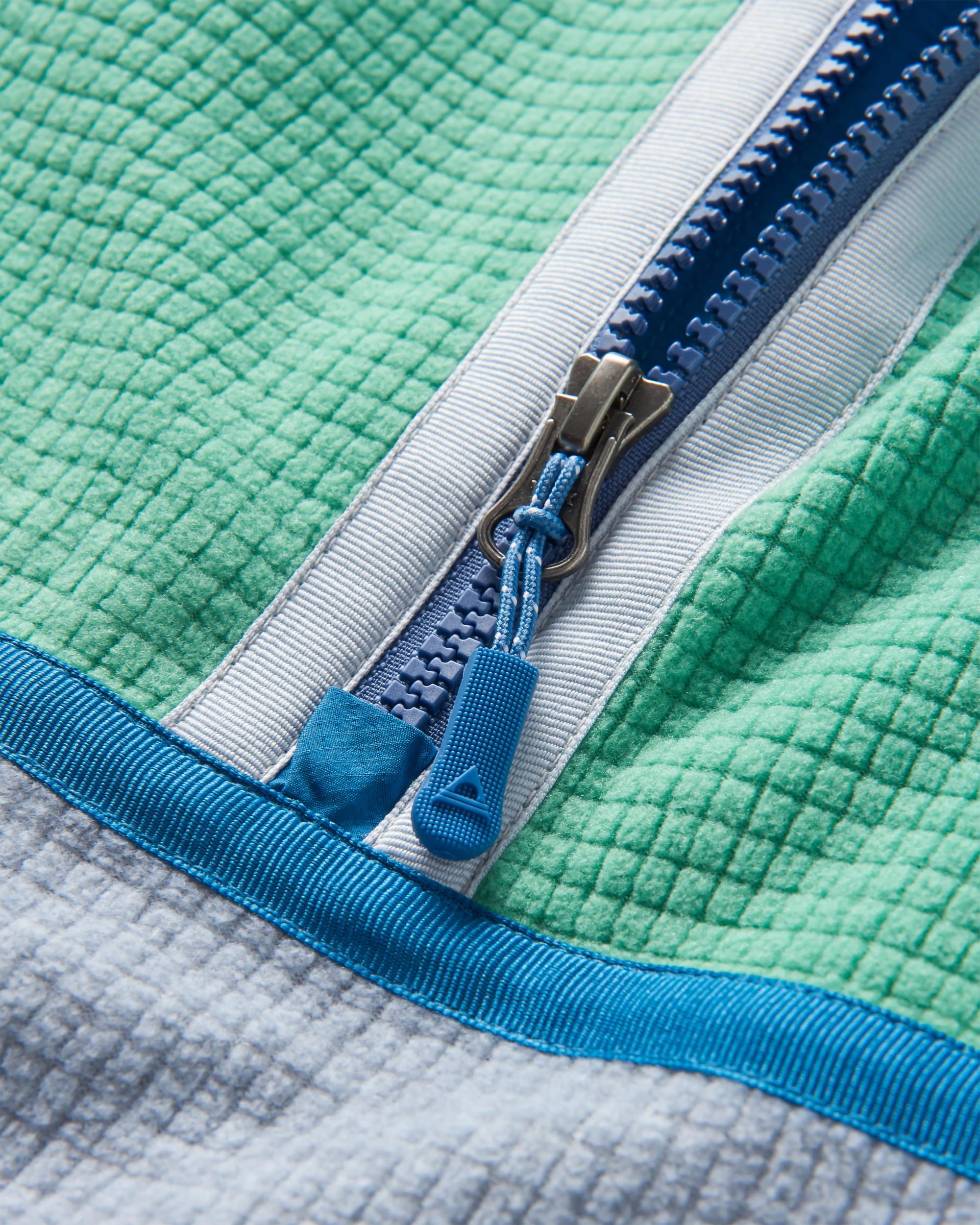Overlook Grid Polar Fleece - Green Spruce/Grey Marl - Image 7