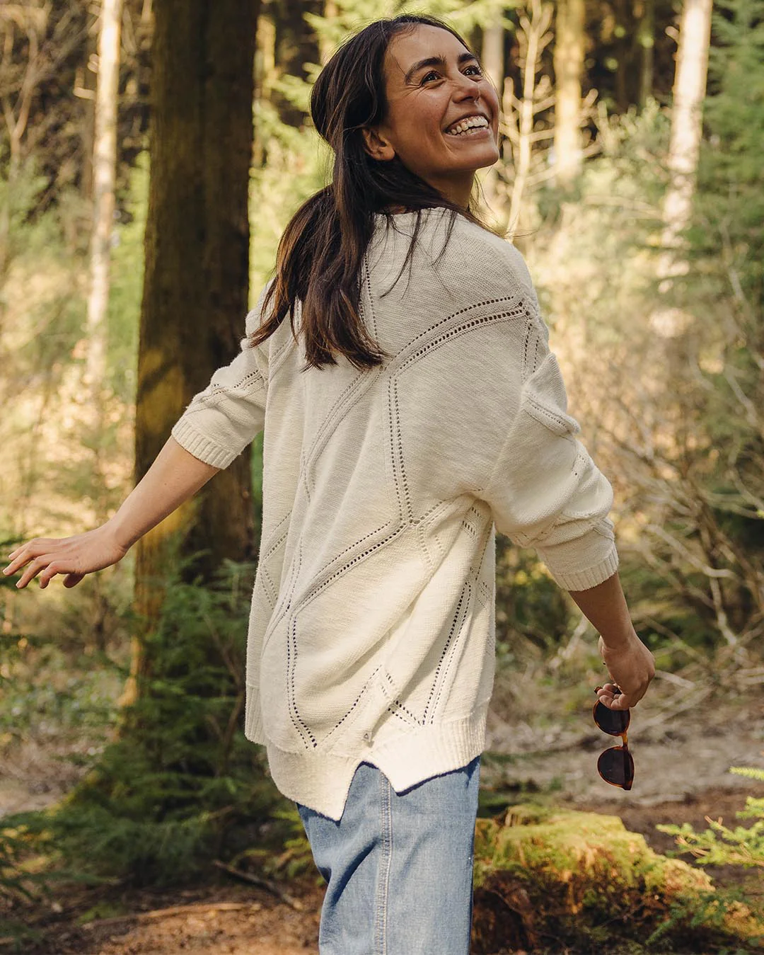Palm Organic Oversized Knitted Jumper - Off White